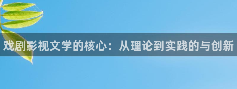 泡泡影视化理片：戏剧影视文学的核心：从理论到实践的与创新